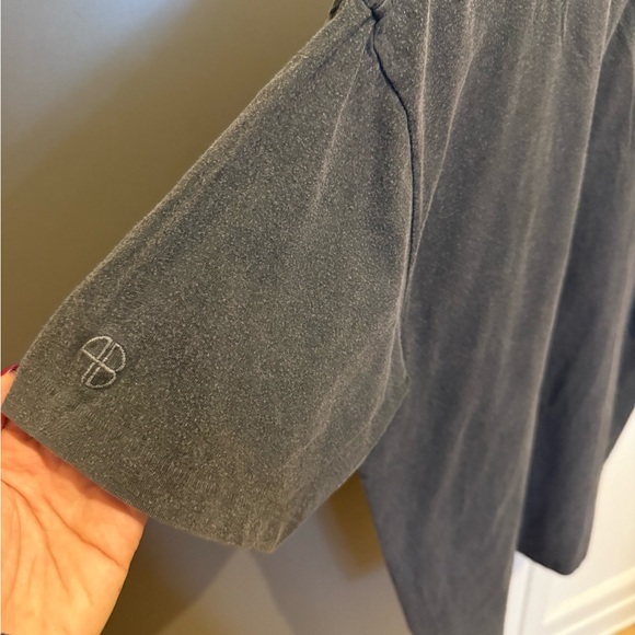 Anine Bing Charcoal Tee with Logo - Picture 9 of 11
